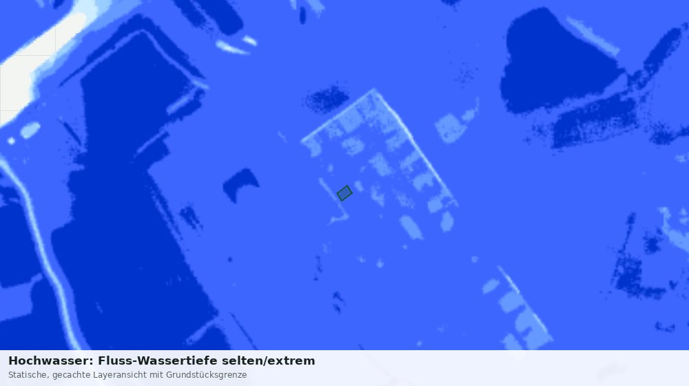 Statische Kartenansicht: Hochwasser: Fluss-Wassertiefe selten/extrem