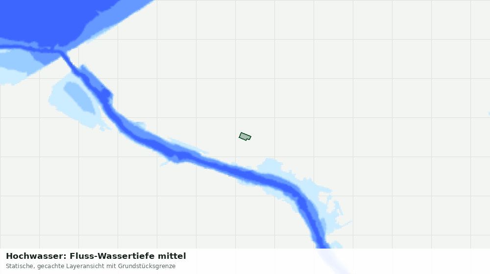 Statische Kartenansicht: Hochwasser: Fluss-Wassertiefe mittel