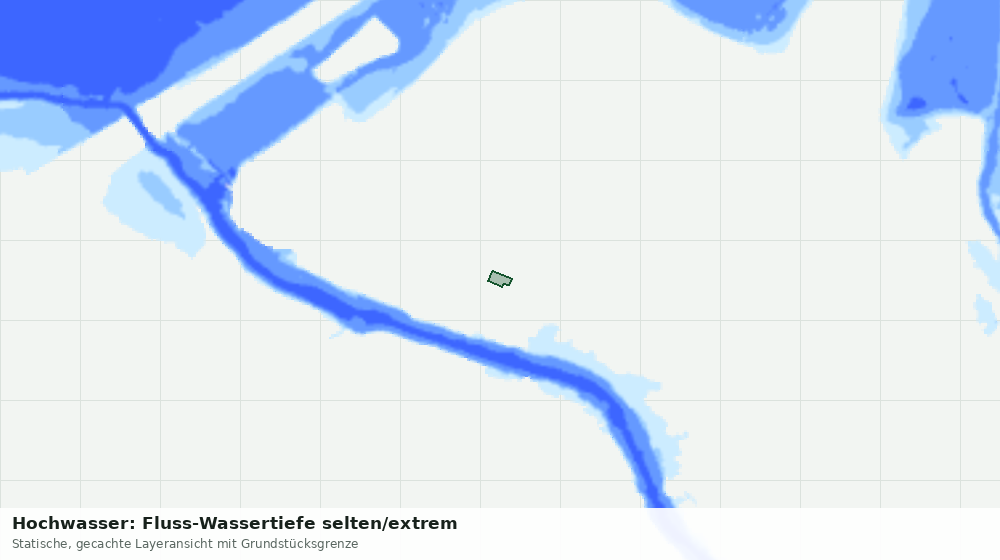 Statische Kartenansicht: Hochwasser: Fluss-Wassertiefe selten/extrem