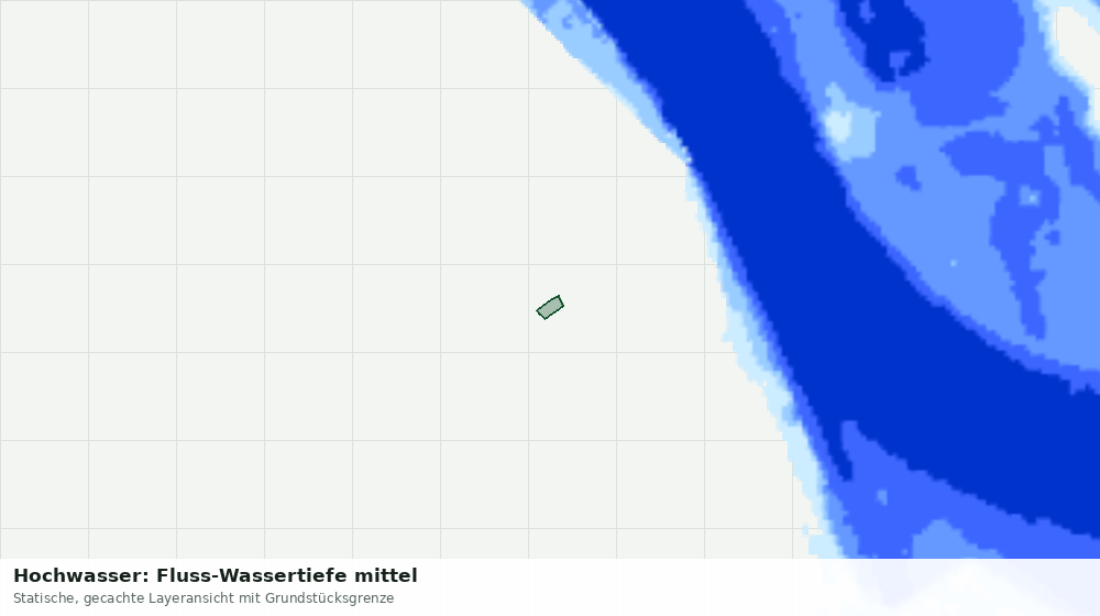 Statische Kartenansicht: Hochwasser: Fluss-Wassertiefe mittel