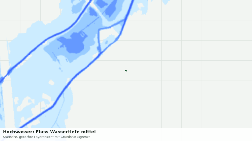 Statische Kartenansicht: Hochwasser: Fluss-Wassertiefe mittel