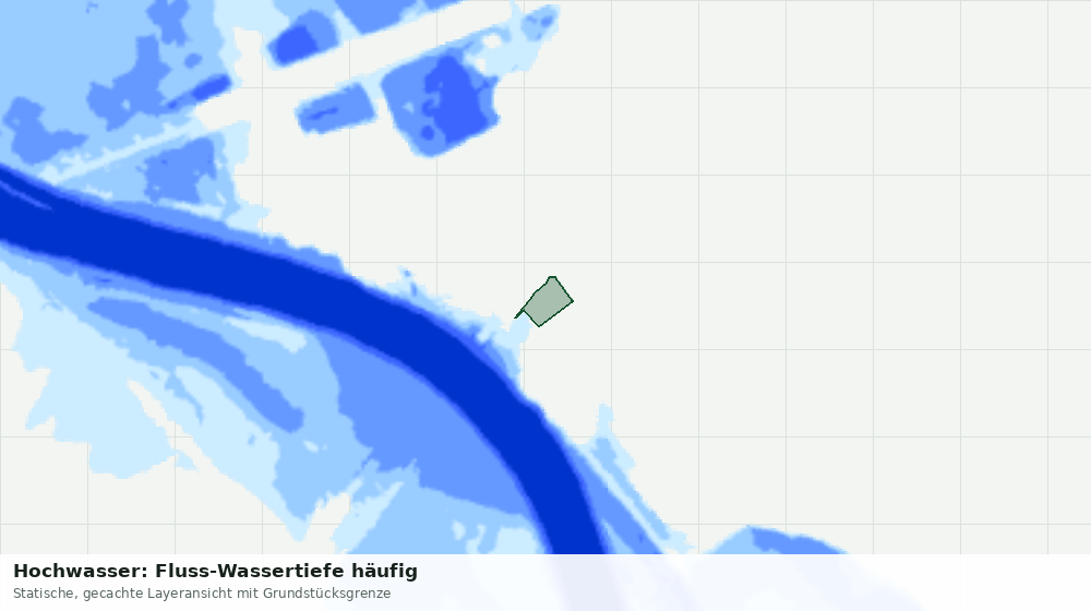 Statische Kartenansicht: Hochwasser: Fluss-Wassertiefe häufig