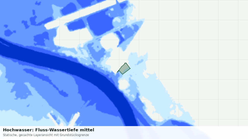 Statische Kartenansicht: Hochwasser: Fluss-Wassertiefe mittel