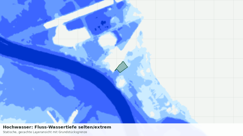 Statische Kartenansicht: Hochwasser: Fluss-Wassertiefe selten/extrem
