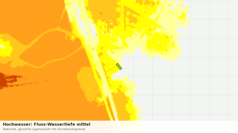 Statische Kartenansicht: Hochwasser: Fluss-Wassertiefe mittel