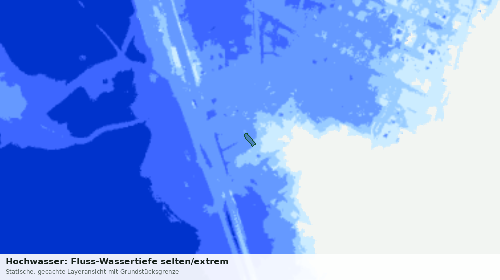 Statische Kartenansicht: Hochwasser: Fluss-Wassertiefe selten/extrem