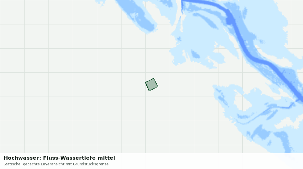 Statische Kartenansicht: Hochwasser: Fluss-Wassertiefe mittel