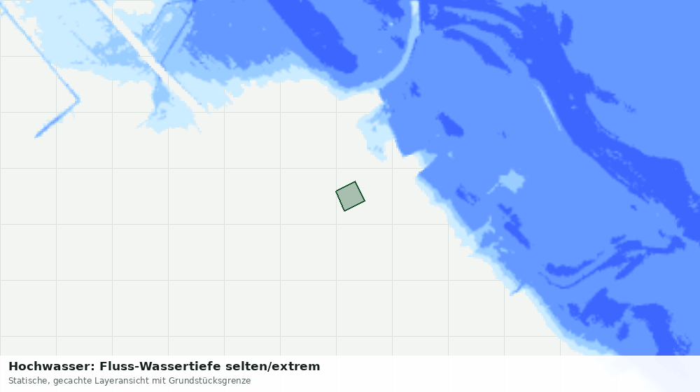 Statische Kartenansicht: Hochwasser: Fluss-Wassertiefe selten/extrem