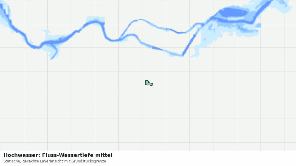 Statische Kartenansicht: Hochwasser: Fluss-Wassertiefe mittel
