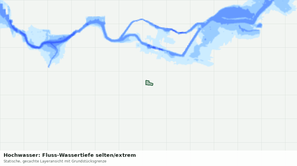 Statische Kartenansicht: Hochwasser: Fluss-Wassertiefe selten/extrem