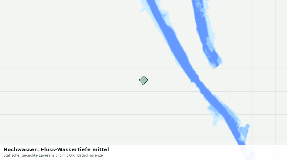 Statische Kartenansicht: Hochwasser: Fluss-Wassertiefe mittel