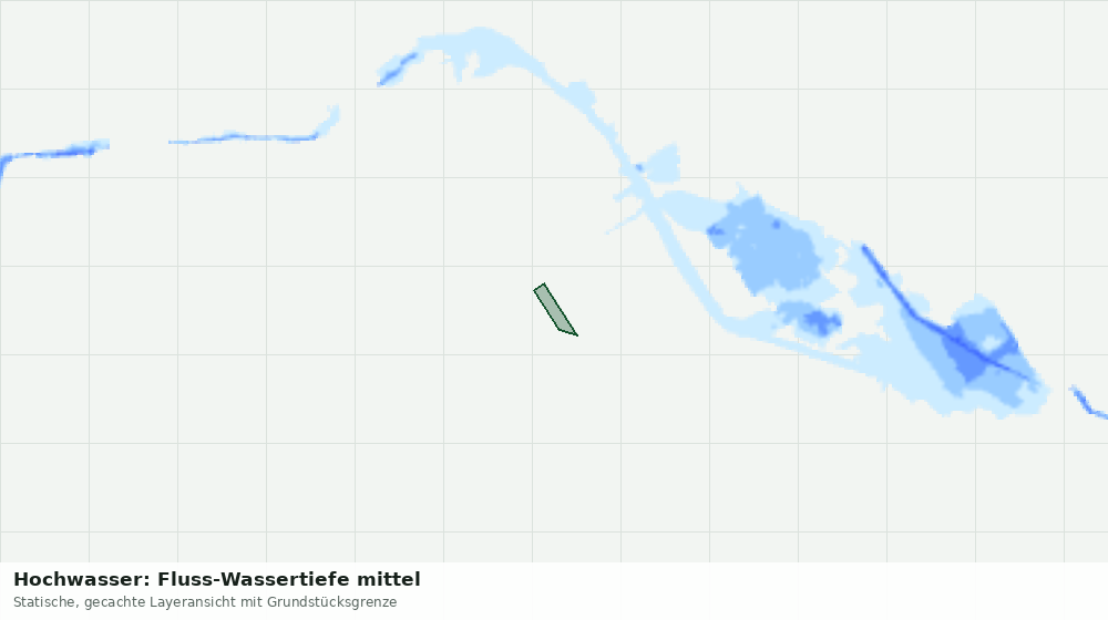 Statische Kartenansicht: Hochwasser: Fluss-Wassertiefe mittel