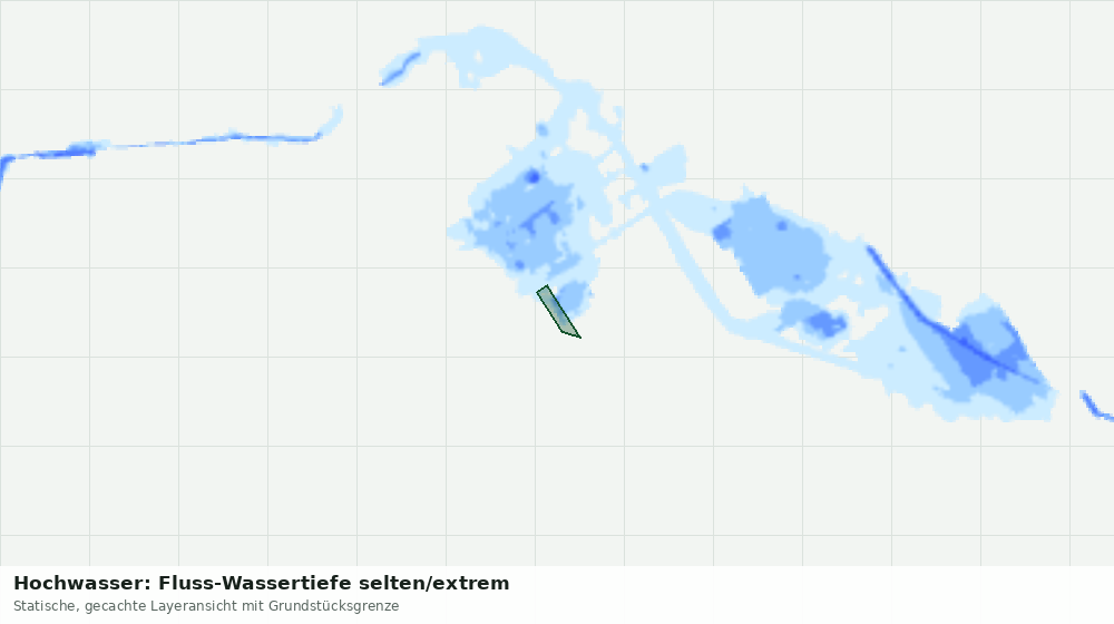 Statische Kartenansicht: Hochwasser: Fluss-Wassertiefe selten/extrem