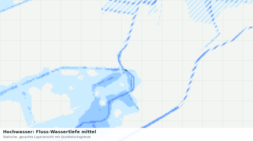 Statische Kartenansicht: Hochwasser: Fluss-Wassertiefe mittel