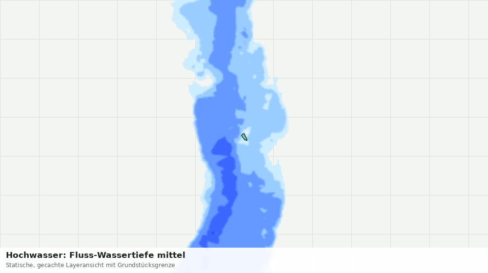 Statische Kartenansicht: Hochwasser: Fluss-Wassertiefe mittel