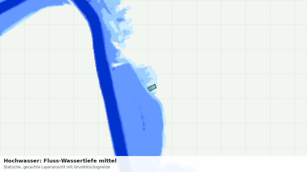 Statische Kartenansicht: Hochwasser: Fluss-Wassertiefe mittel