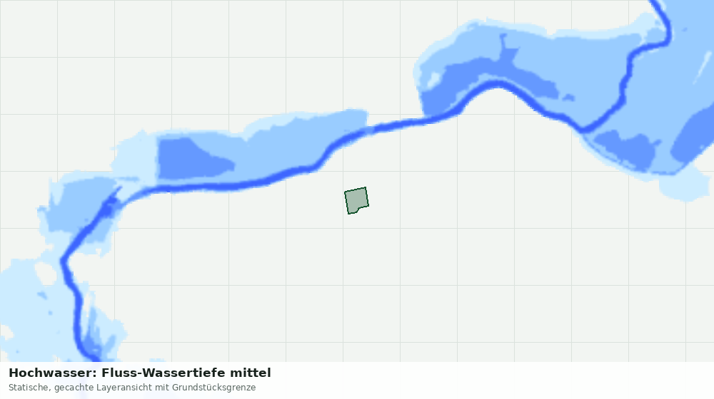 Statische Kartenansicht: Hochwasser: Fluss-Wassertiefe mittel