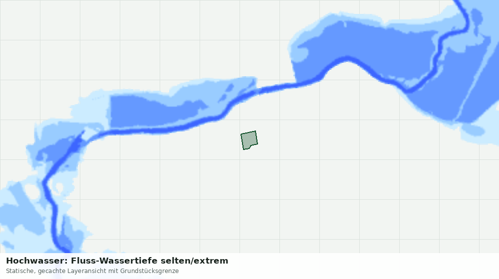 Statische Kartenansicht: Hochwasser: Fluss-Wassertiefe selten/extrem
