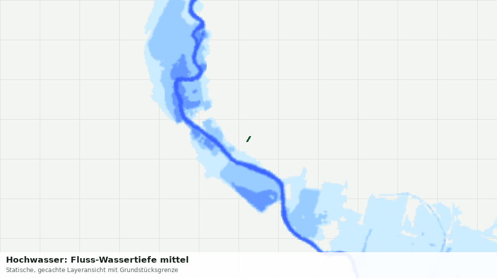 Statische Kartenansicht: Hochwasser: Fluss-Wassertiefe mittel