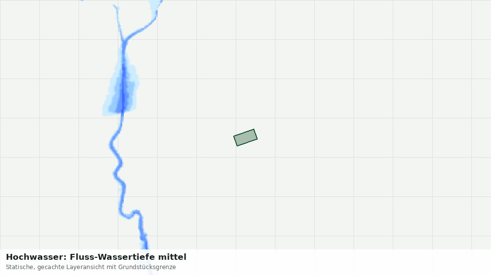 Statische Kartenansicht: Hochwasser: Fluss-Wassertiefe mittel