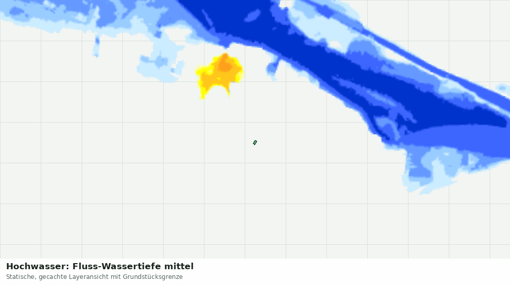 Statische Kartenansicht: Hochwasser: Fluss-Wassertiefe mittel