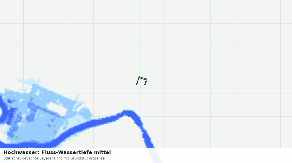 Statische Kartenansicht: Hochwasser: Fluss-Wassertiefe mittel