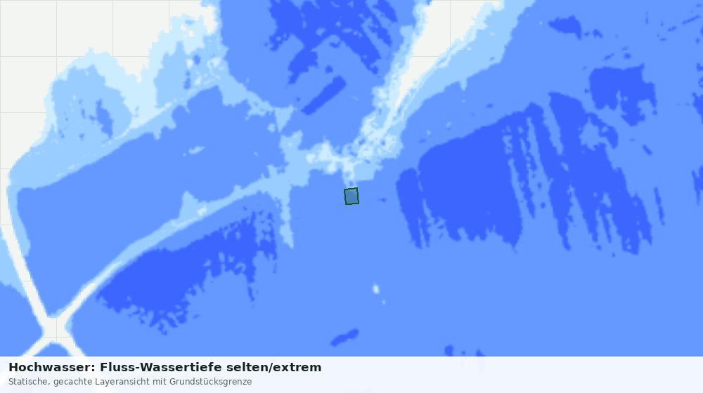 Statische Kartenansicht: Hochwasser: Fluss-Wassertiefe selten/extrem