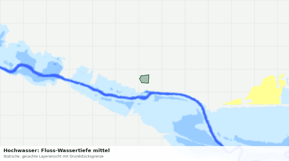Statische Kartenansicht: Hochwasser: Fluss-Wassertiefe mittel