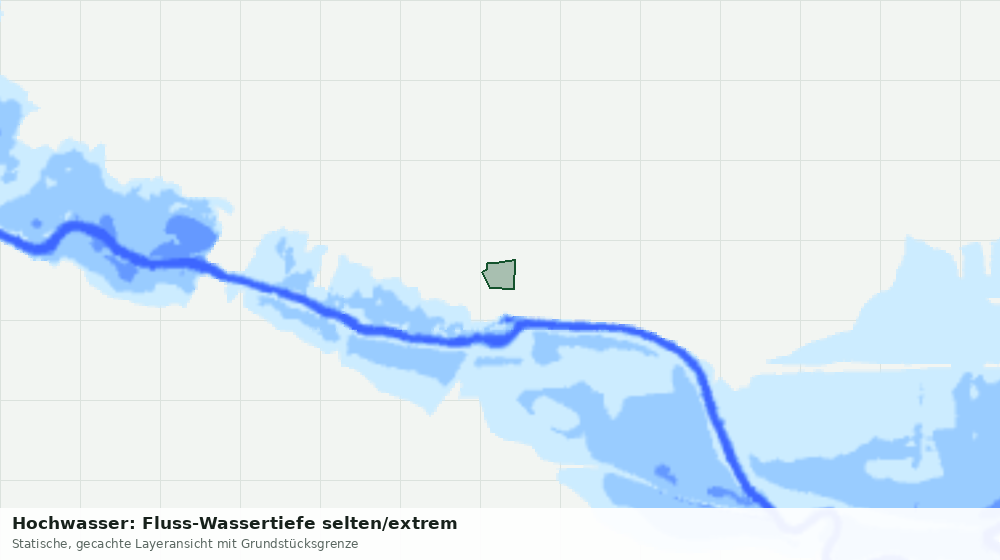 Statische Kartenansicht: Hochwasser: Fluss-Wassertiefe selten/extrem