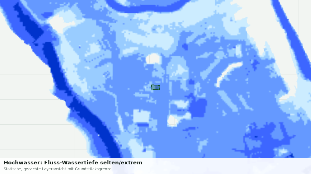 Statische Kartenansicht: Hochwasser: Fluss-Wassertiefe selten/extrem