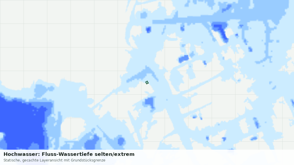 Statische Kartenansicht: Hochwasser: Fluss-Wassertiefe selten/extrem