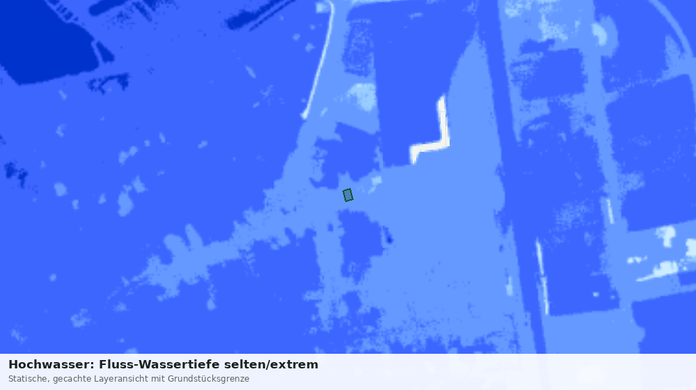 Statische Kartenansicht: Hochwasser: Fluss-Wassertiefe selten/extrem