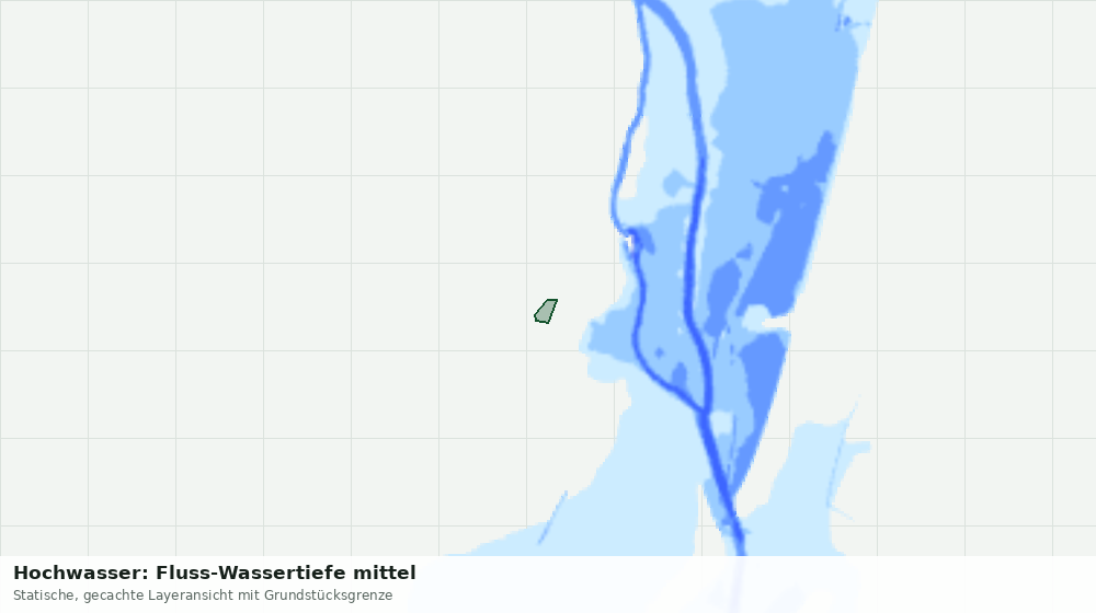 Statische Kartenansicht: Hochwasser: Fluss-Wassertiefe mittel