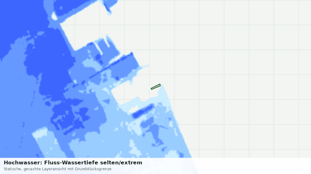 Statische Kartenansicht: Hochwasser: Fluss-Wassertiefe selten/extrem