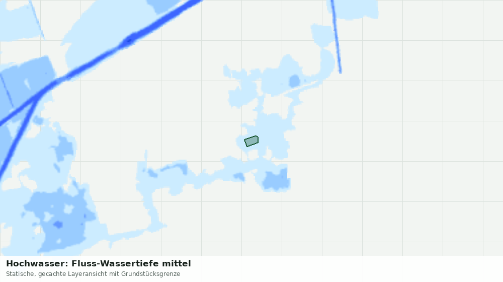 Statische Kartenansicht: Hochwasser: Fluss-Wassertiefe mittel