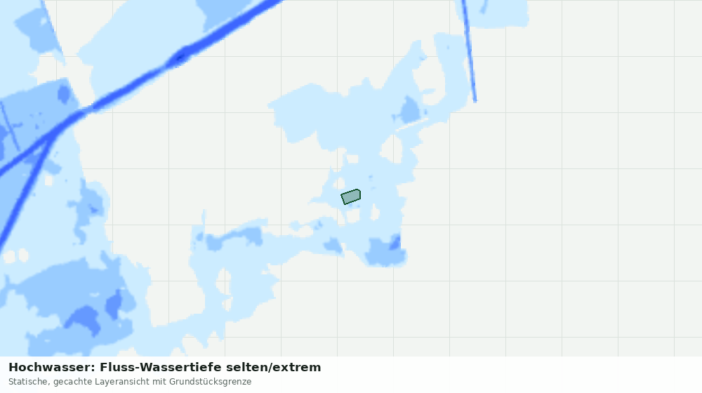 Statische Kartenansicht: Hochwasser: Fluss-Wassertiefe selten/extrem