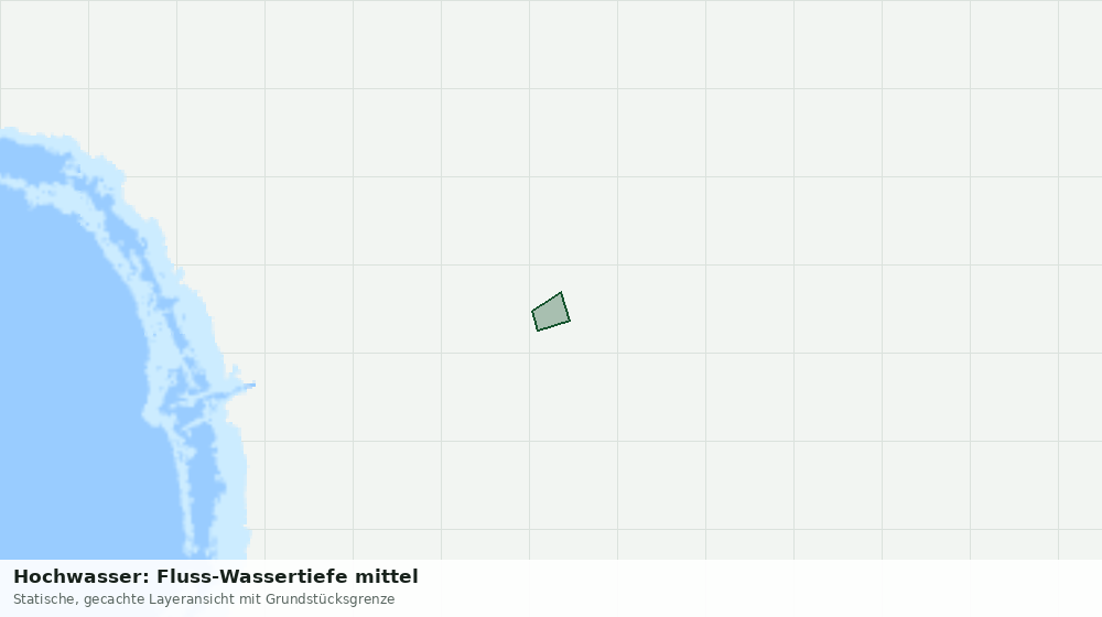 Statische Kartenansicht: Hochwasser: Fluss-Wassertiefe mittel