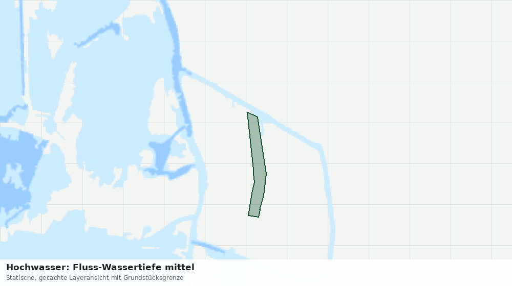 Statische Kartenansicht: Hochwasser: Fluss-Wassertiefe mittel