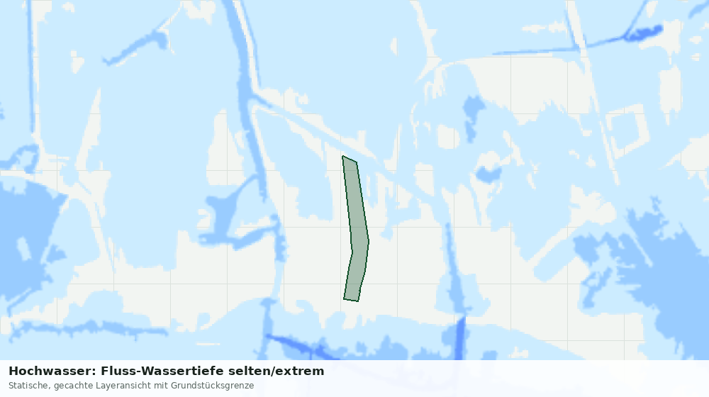 Statische Kartenansicht: Hochwasser: Fluss-Wassertiefe selten/extrem