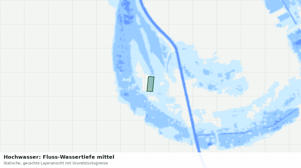 Statische Kartenansicht: Hochwasser: Fluss-Wassertiefe mittel
