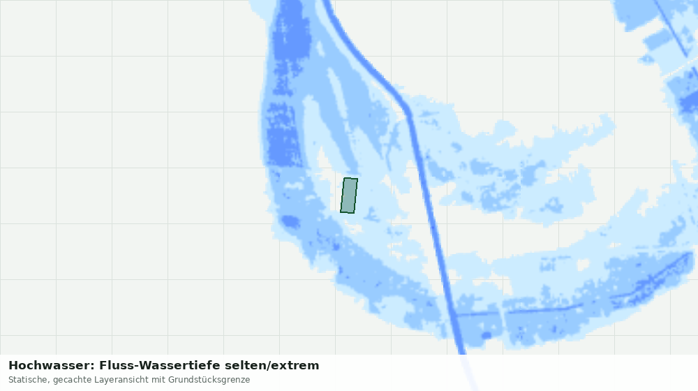 Statische Kartenansicht: Hochwasser: Fluss-Wassertiefe selten/extrem