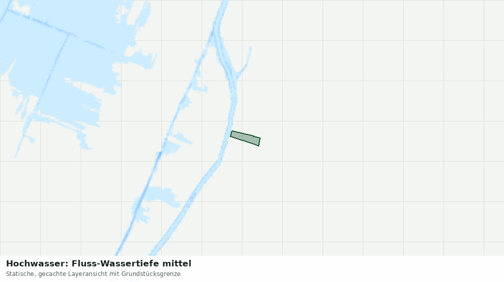Statische Kartenansicht: Hochwasser: Fluss-Wassertiefe mittel