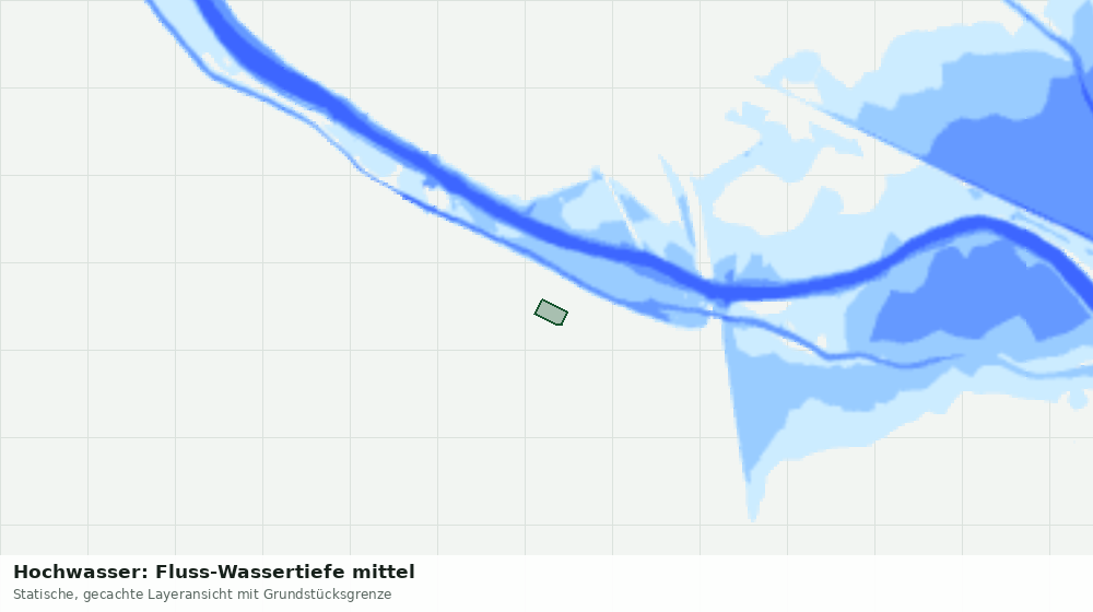 Statische Kartenansicht: Hochwasser: Fluss-Wassertiefe mittel