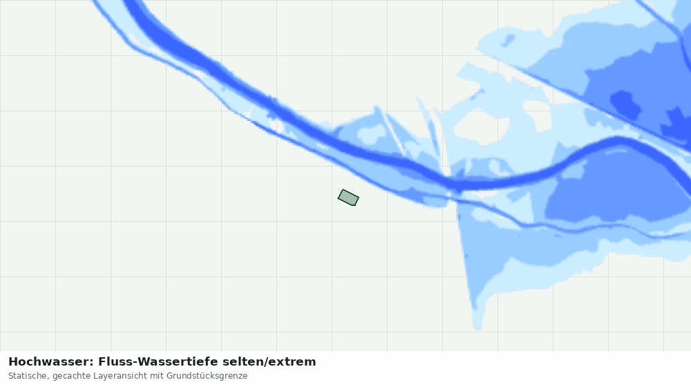 Statische Kartenansicht: Hochwasser: Fluss-Wassertiefe selten/extrem