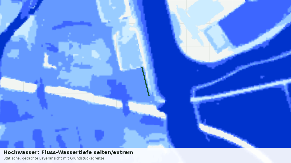 Statische Kartenansicht: Hochwasser: Fluss-Wassertiefe selten/extrem