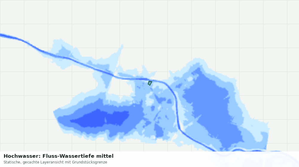 Statische Kartenansicht: Hochwasser: Fluss-Wassertiefe mittel