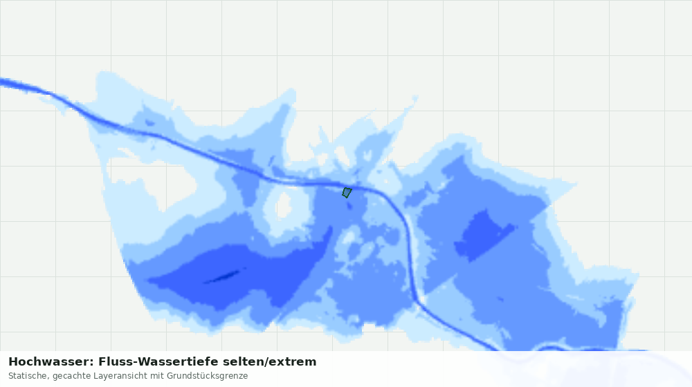 Statische Kartenansicht: Hochwasser: Fluss-Wassertiefe selten/extrem