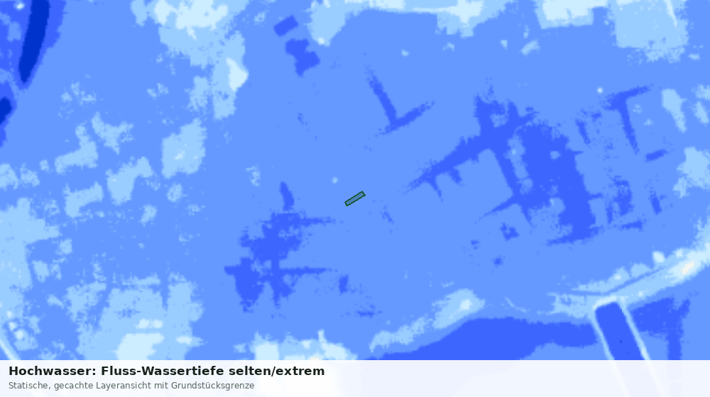 Statische Kartenansicht: Hochwasser: Fluss-Wassertiefe selten/extrem