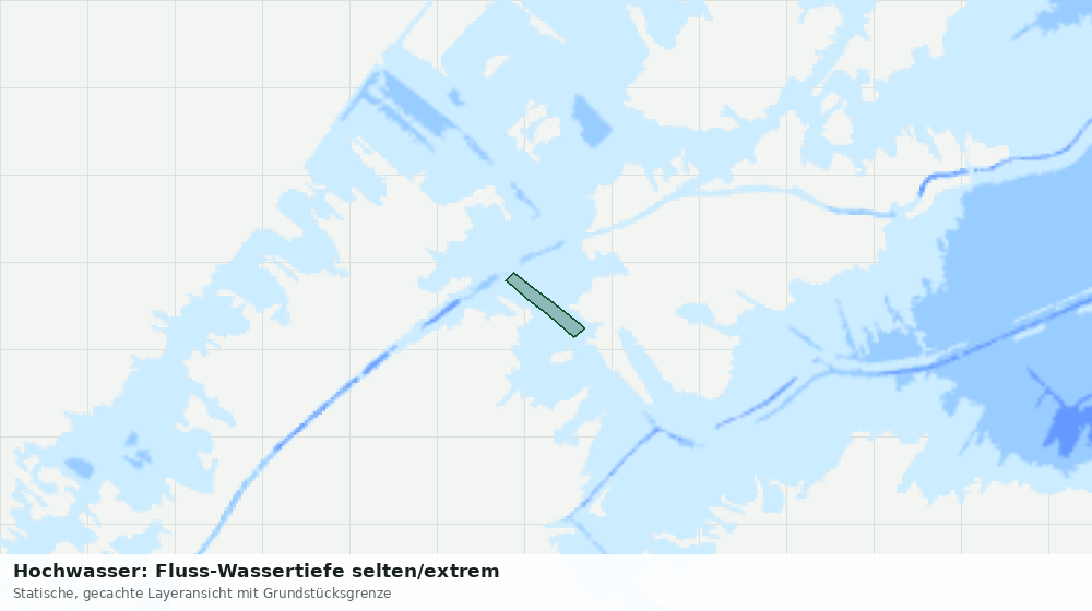 Statische Kartenansicht: Hochwasser: Fluss-Wassertiefe selten/extrem