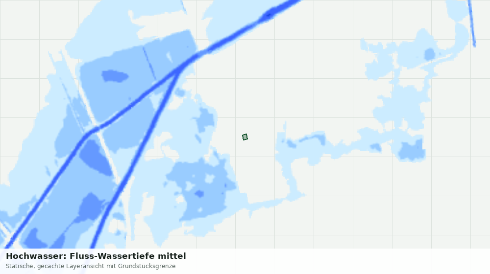Statische Kartenansicht: Hochwasser: Fluss-Wassertiefe mittel